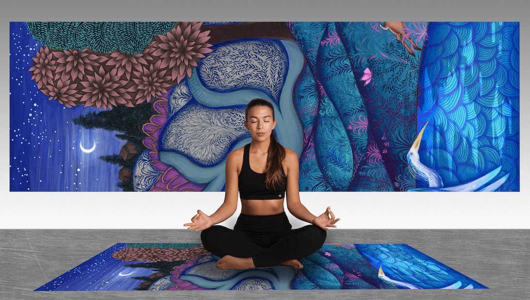 Pink Night Foam Yoga Mat