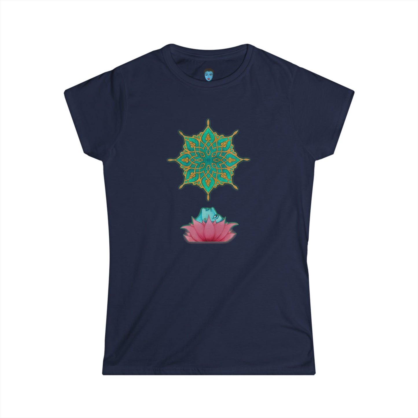 Blue Goddess-Women's Softstyle Tee
