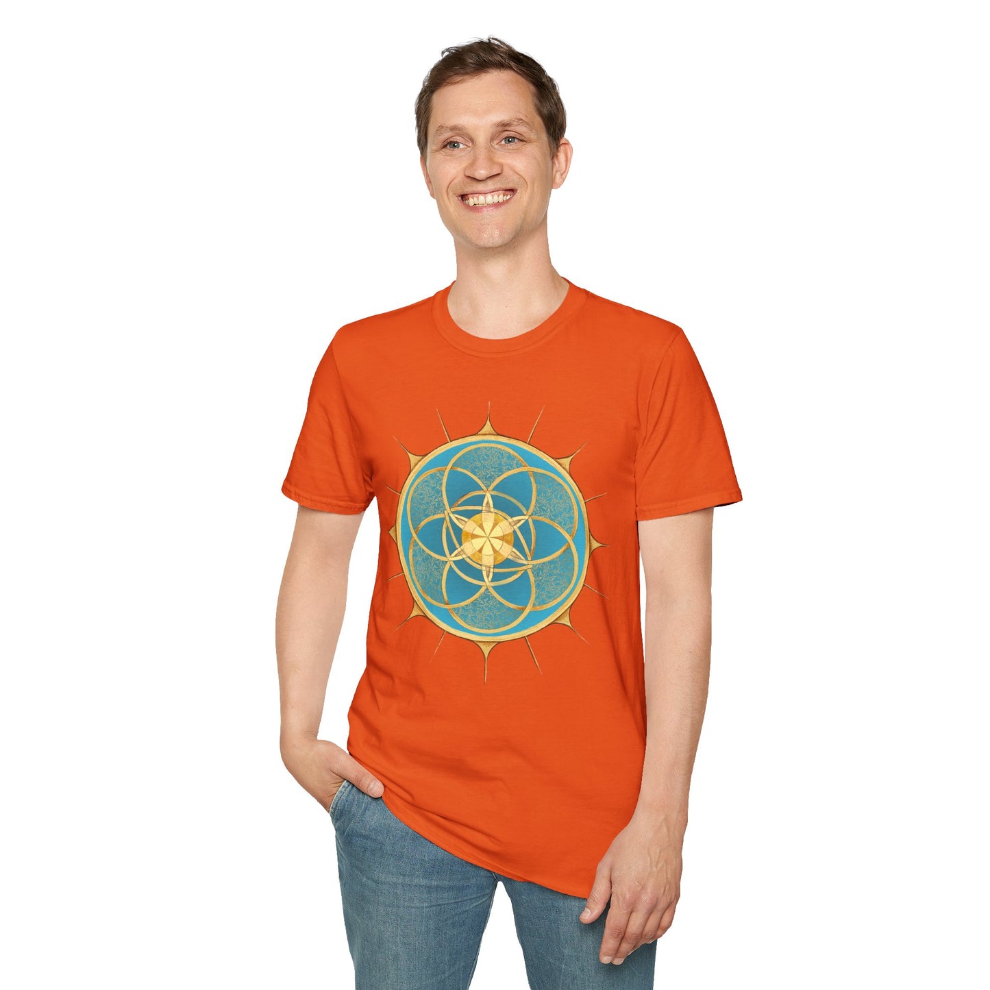 Blue Mandala - Unisex Soft-style T-Shirt