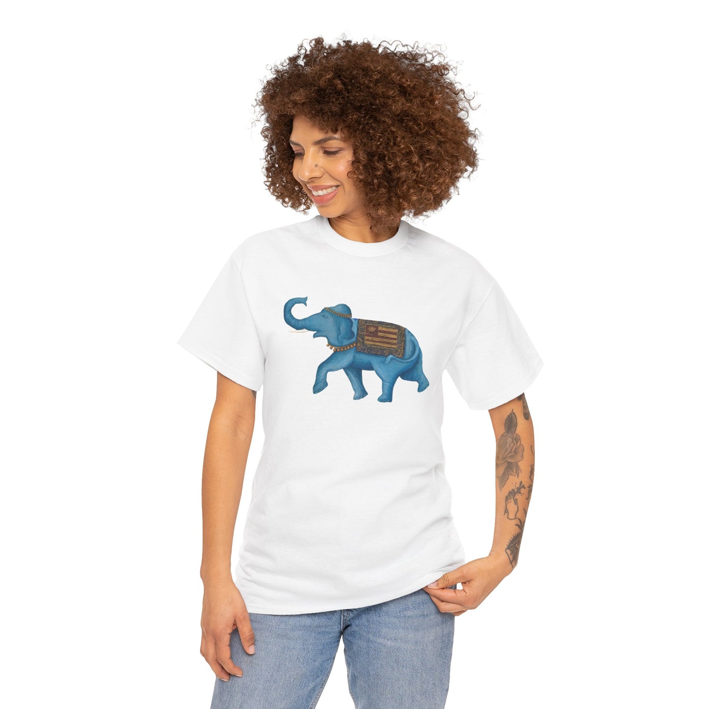 India Elephant - Unisex Heavy Cotton Tee