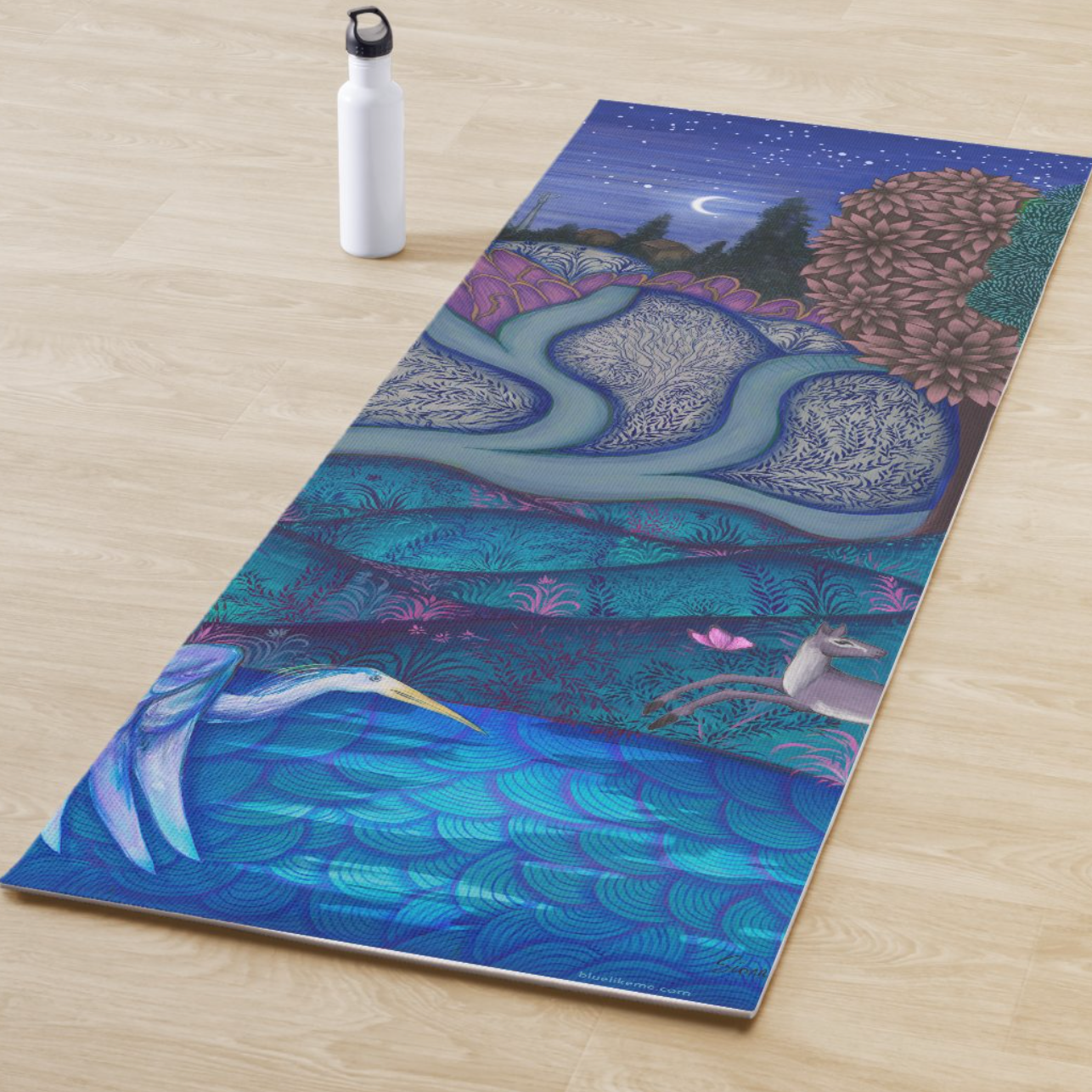 Pink Night Yoga Mat