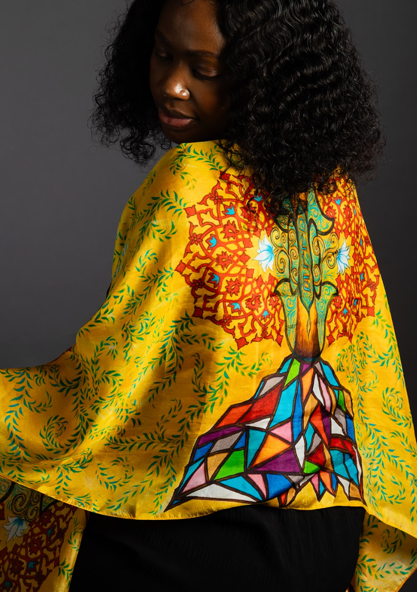 Tree of Life Silk Shawl