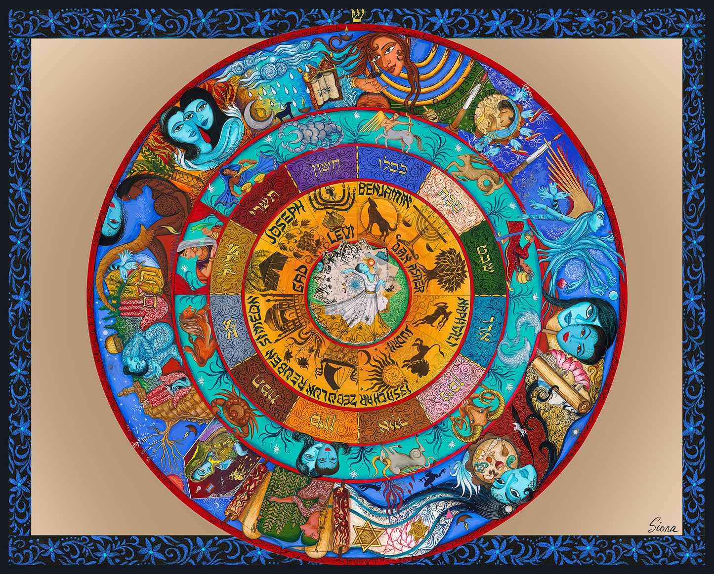 Zodiac Challah Cover