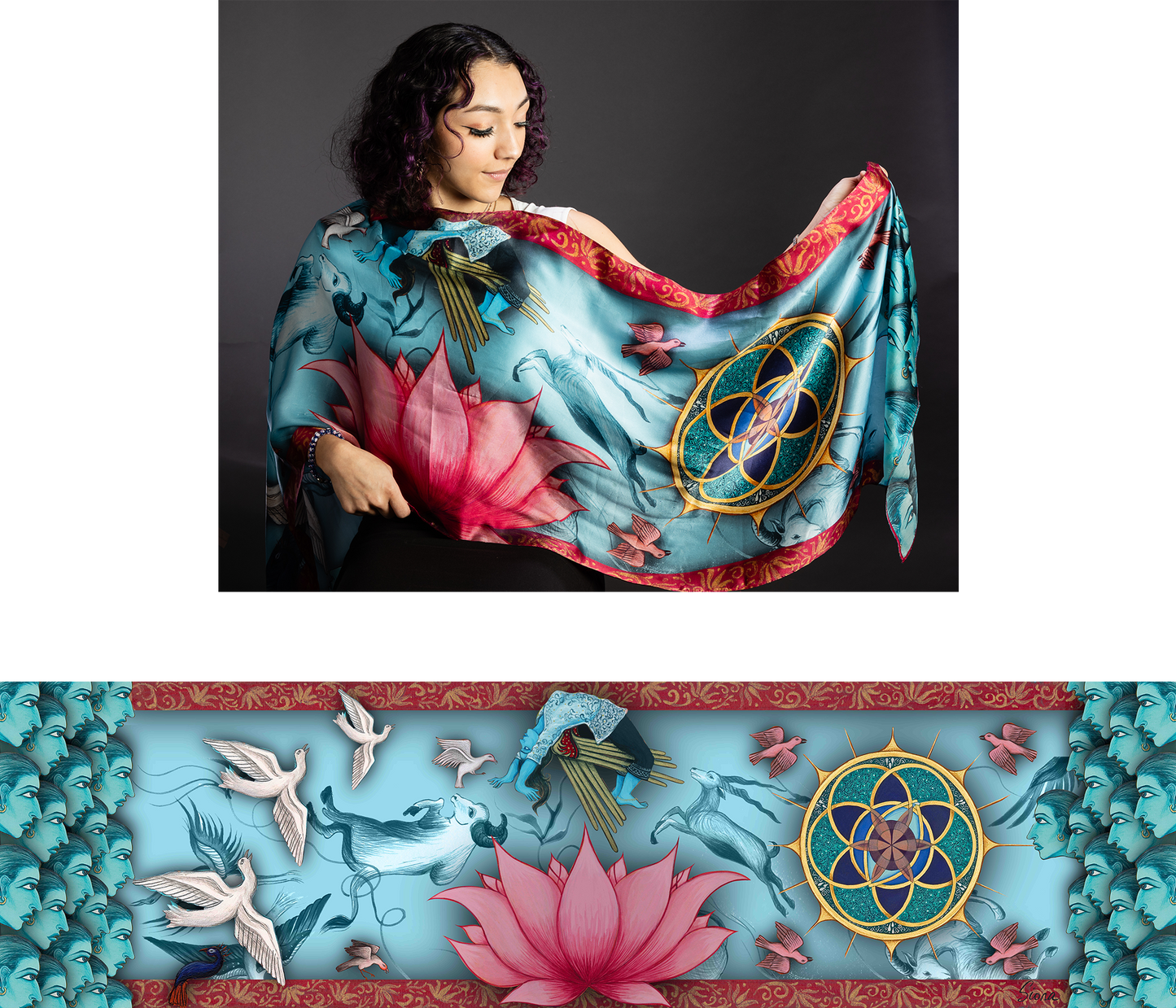 Rachel – Satin Silk Shawl