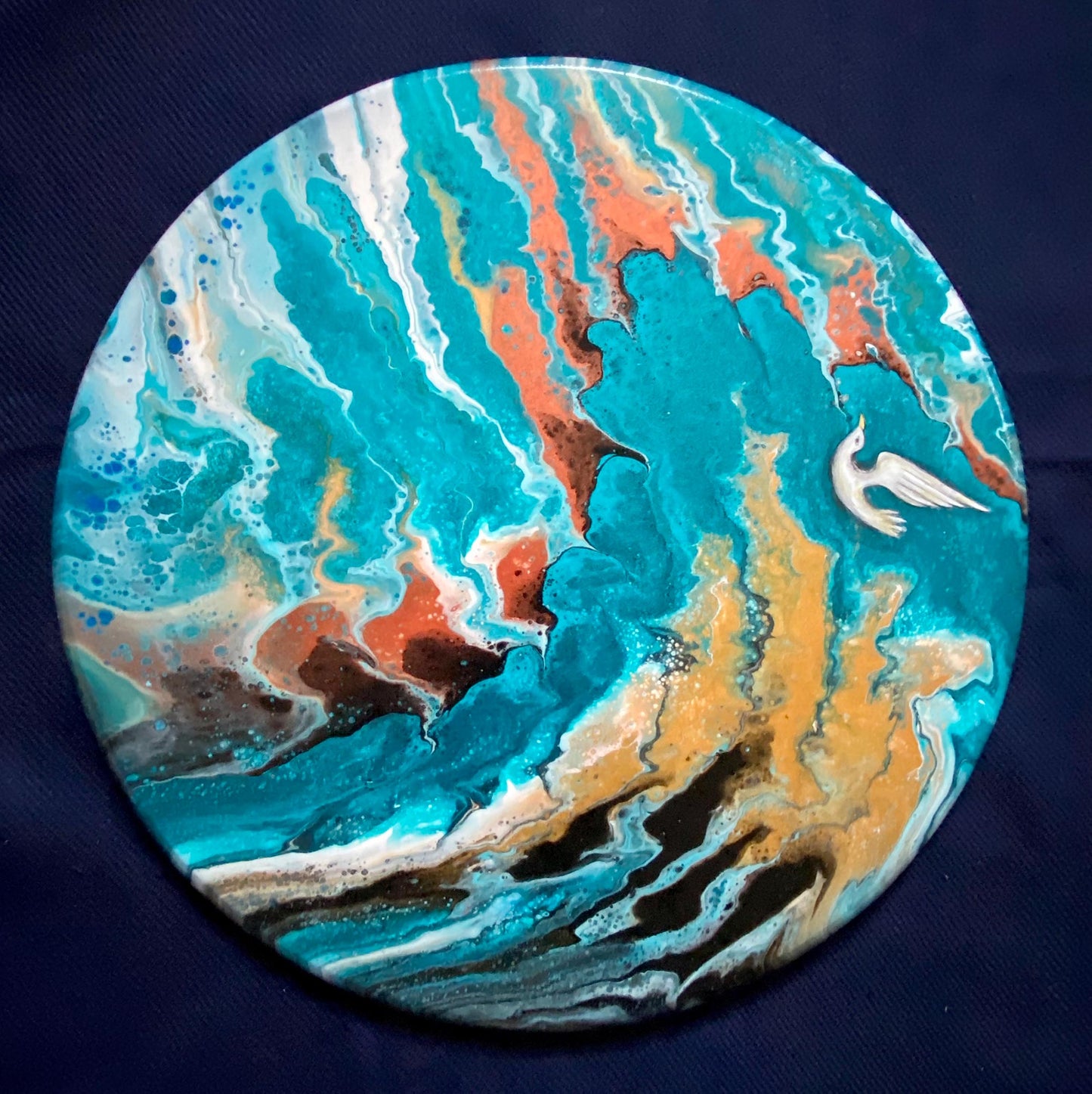 Tempest #9 - acrylic pour by Siona Benjamin