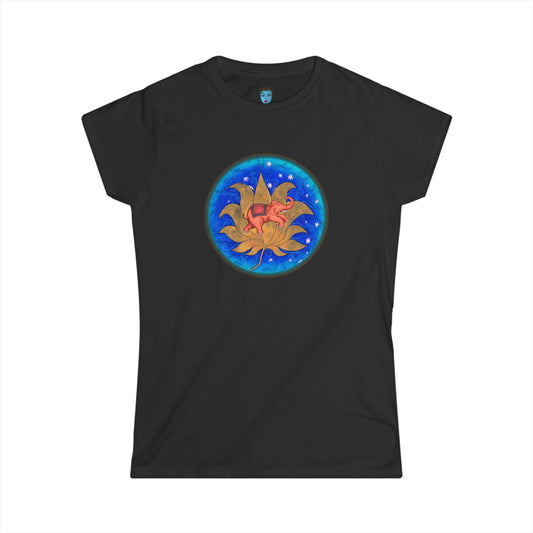 Golden Lotus-Women's Softstyle Tee