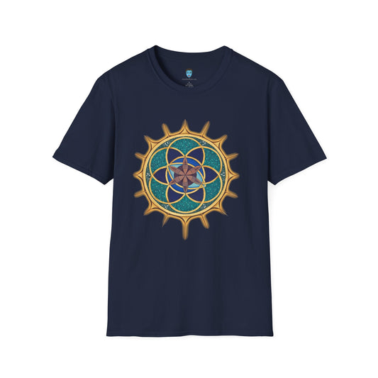 Turquoise Mandala - Unisex Soft-style T-Shirt
