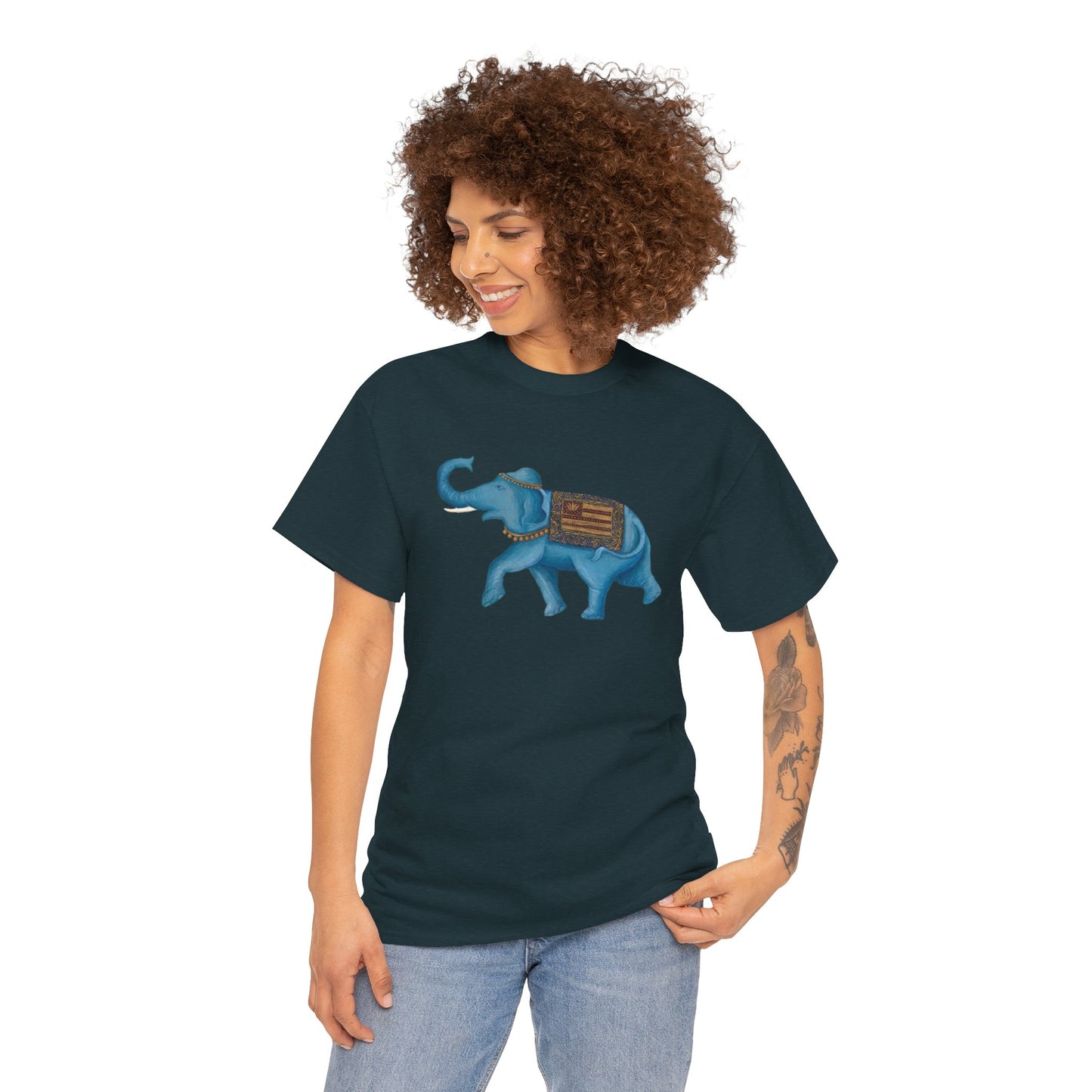 India Elephant - Unisex Heavy Cotton Tee
