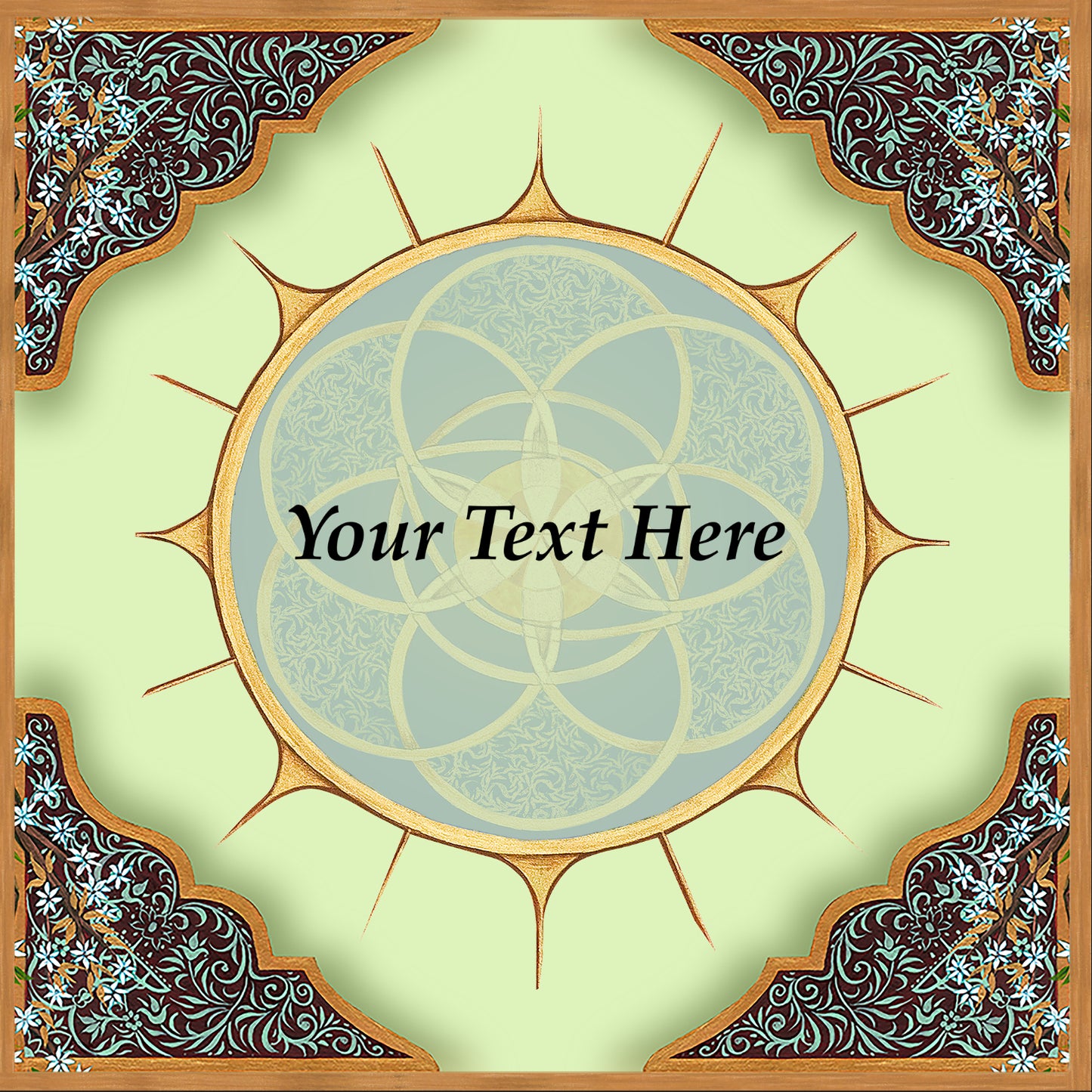 Blue Mandala Commemorative Print  