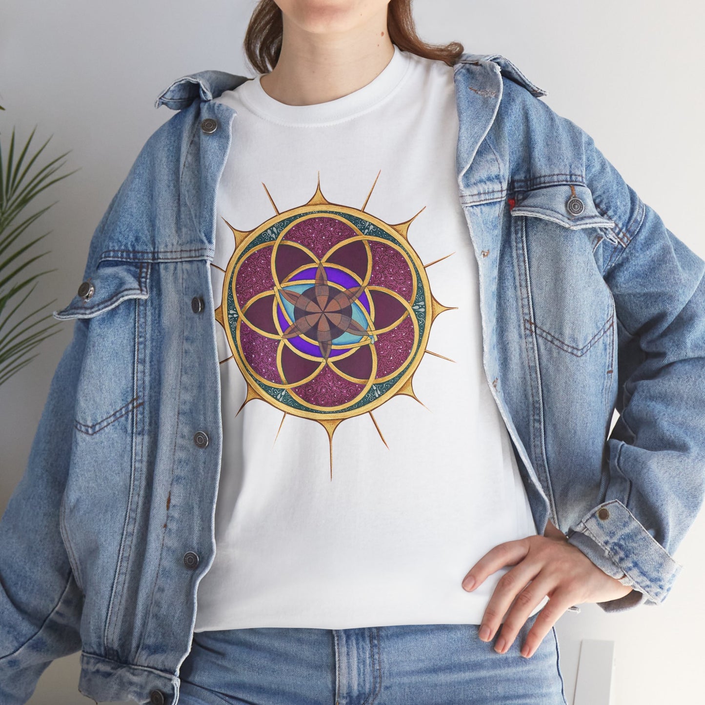Rainbow Mandala - Unisex Heavy Cotton Tee
