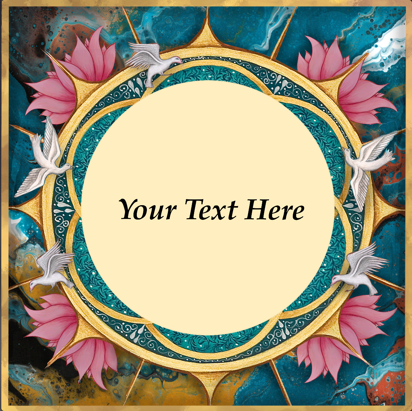 Lotus Flowers Commemorative Print  