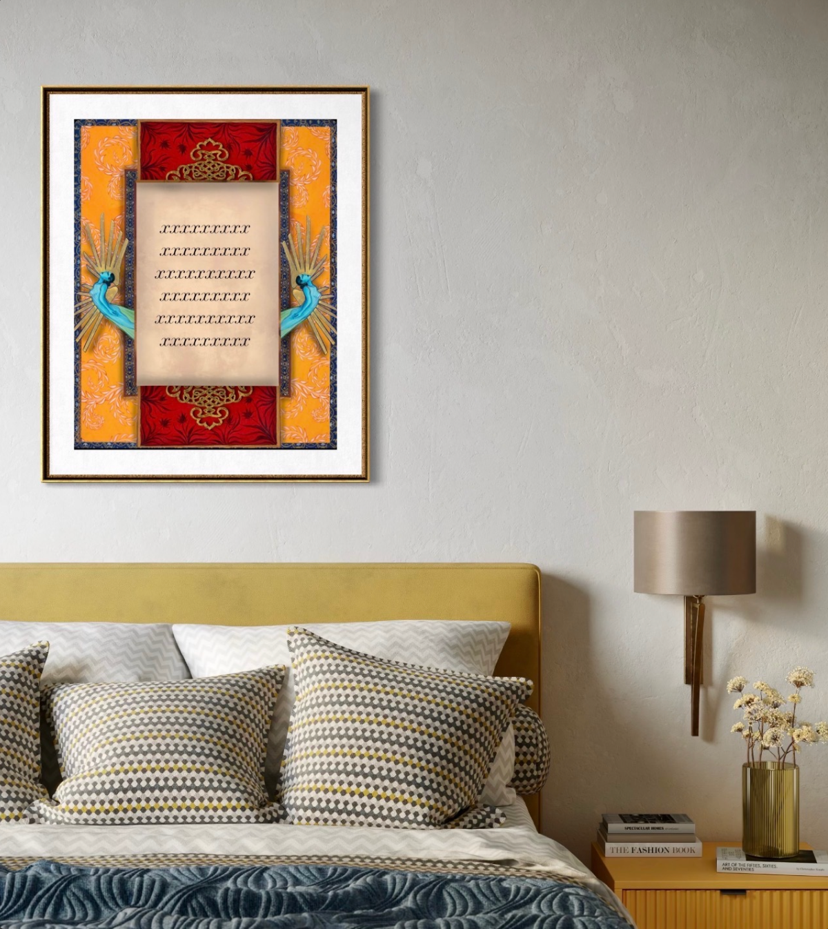 Red Tapestry Commemorative Print  