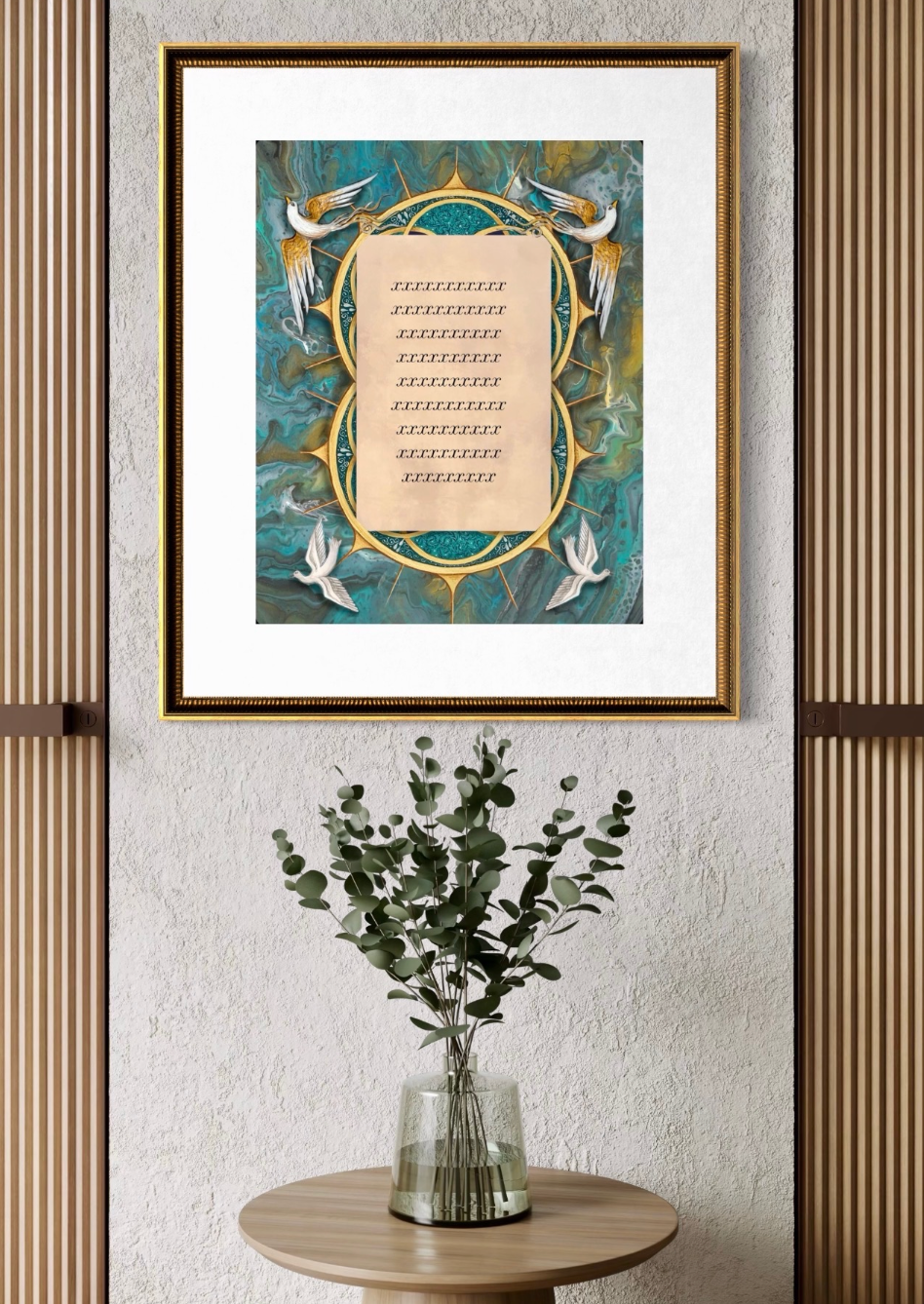 Golden Birds Commemorative Print  