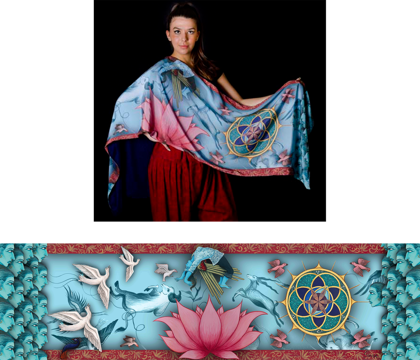 Rachel Shawl - Polyester or Velvet Backing
