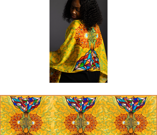 Tree of Life Silk Shawl