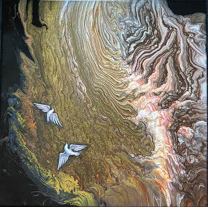 Tempest #25- acrylic pour by Siona Benjamin