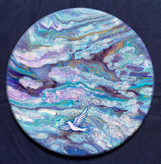 Tempest #8 - acrylic pour by Siona Benjamin