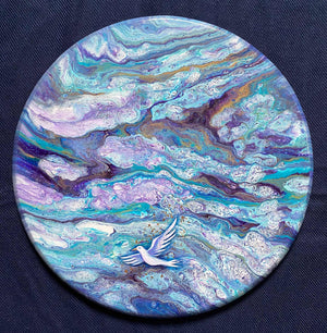 Tempest #8 - acrylic pour by Siona Benjamin