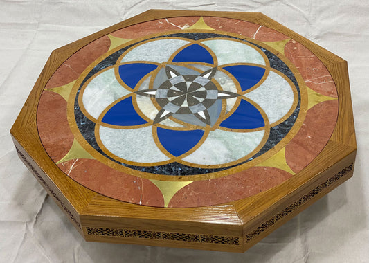 Octagonal Cut Stone Coffee Table