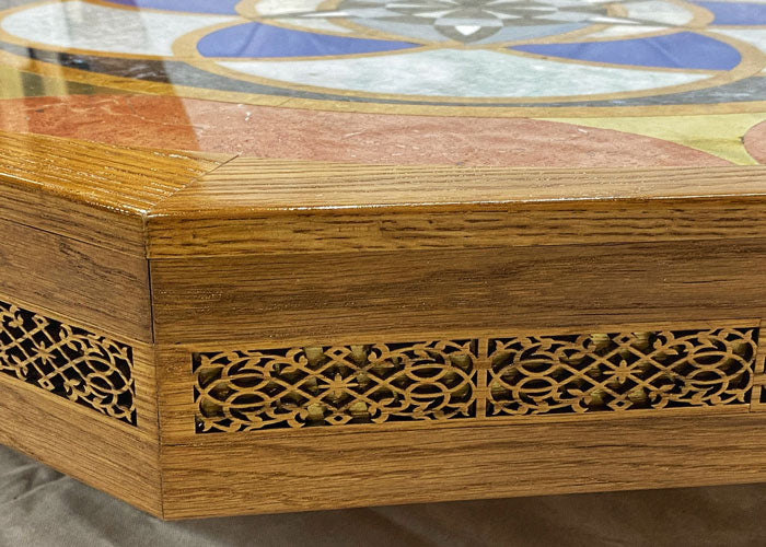 Octagonal Cut Stone Coffee Table